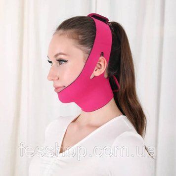 Маска-бандаж Maskini Pink для корекції овалу обличчя 1521002672 фото
